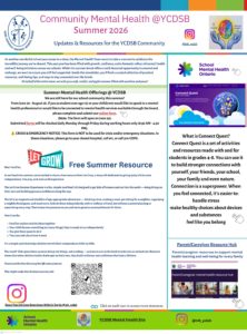 Summer 2026 – Mental Health Supports
